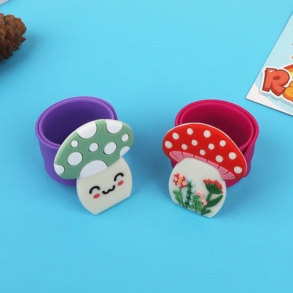 Mushroom wrist strap snap ring