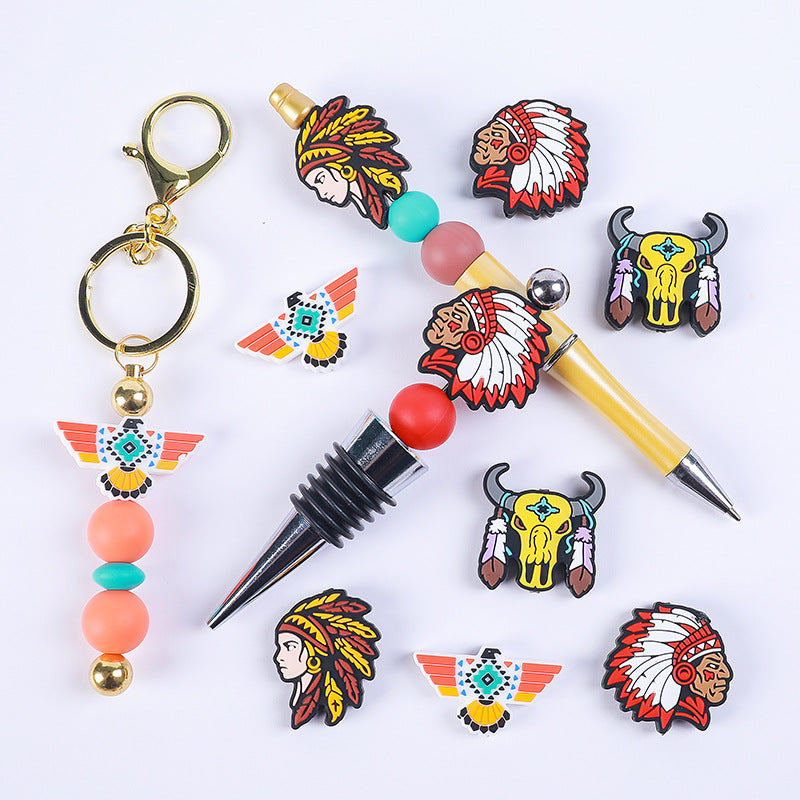 Indigenous silicone beads