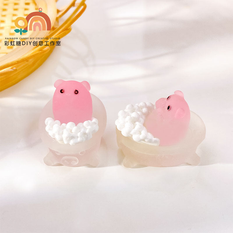 Luminous Bubble Bath Pig DIY Ornament