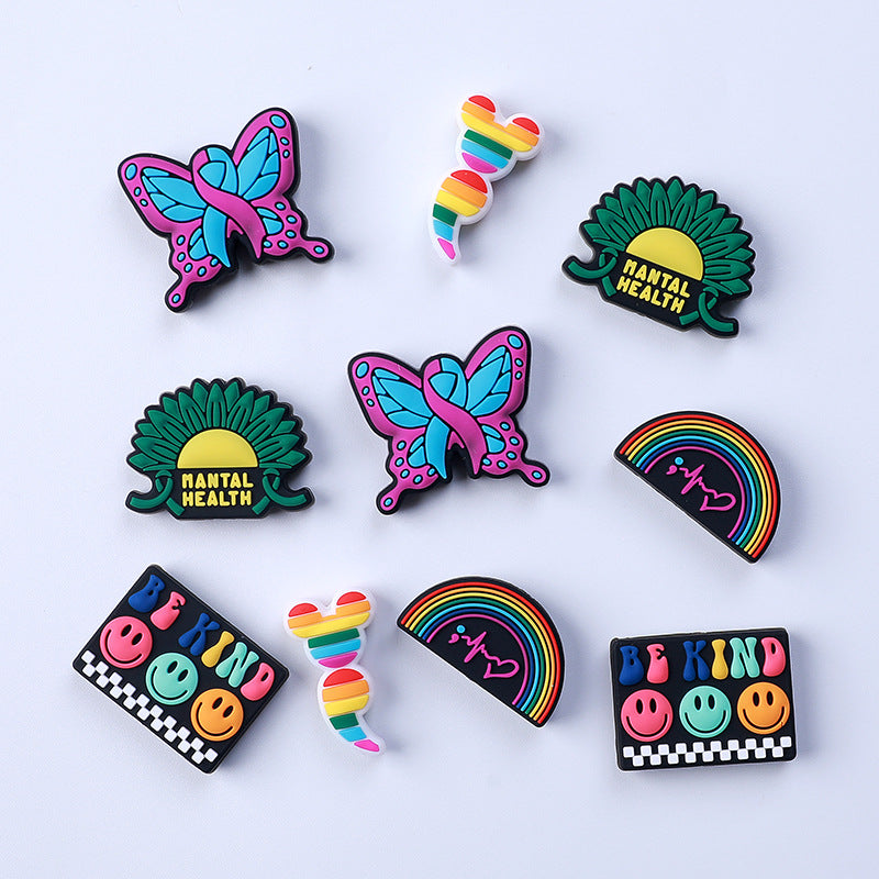 Butterfly silicone beads focal