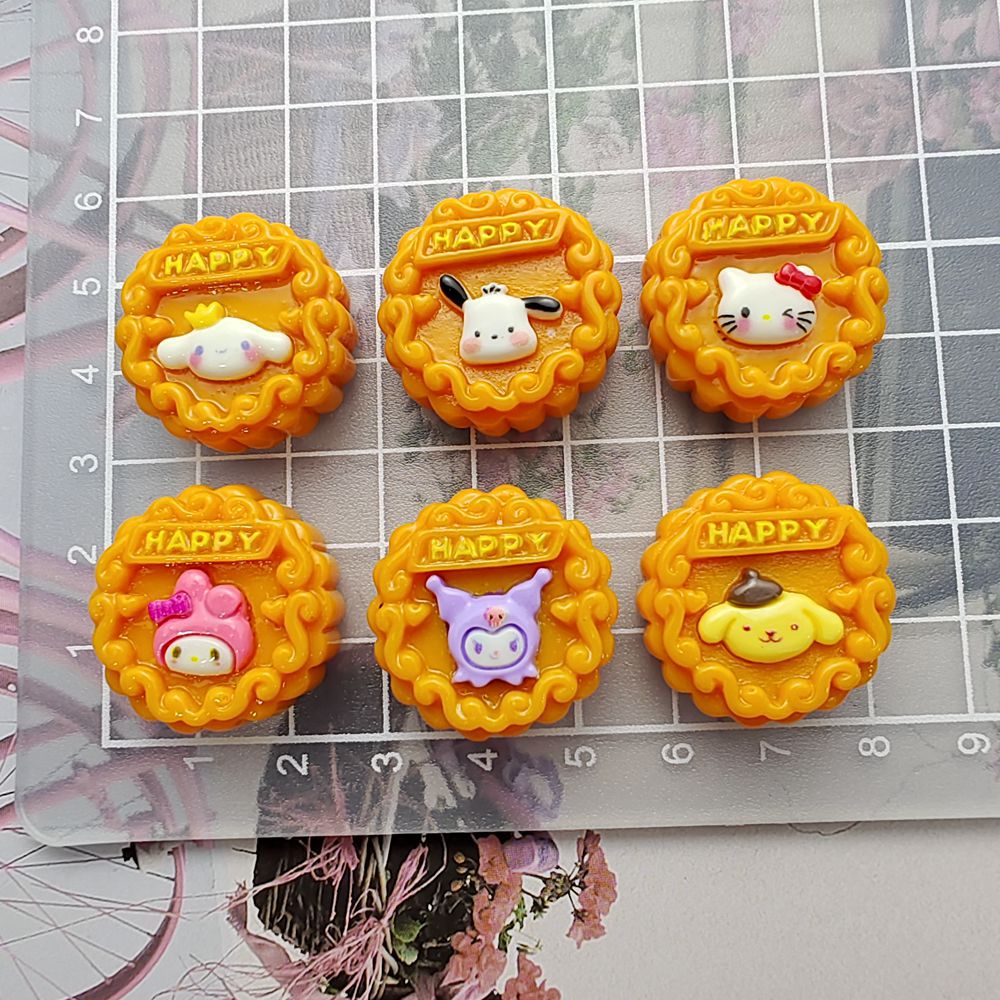 Moon cake cartoon rice resin acrylic bead