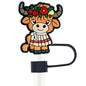Highland Cow Cartoon Straw Hat