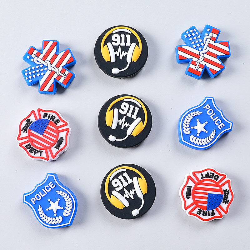 American emblem silicone beads
