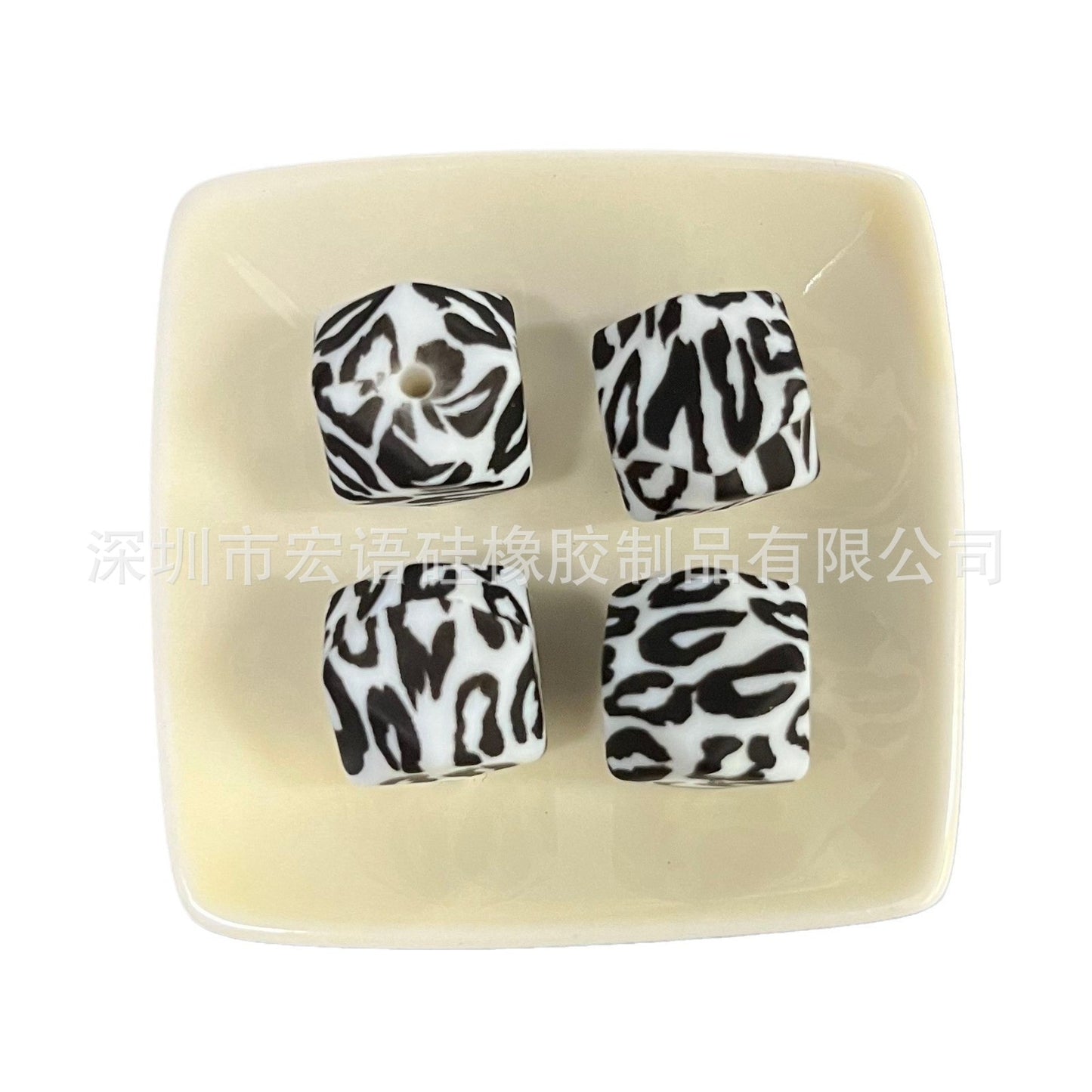 Hexagonal silicone beads