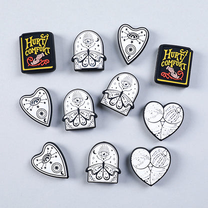 Gothic themed silicone beads