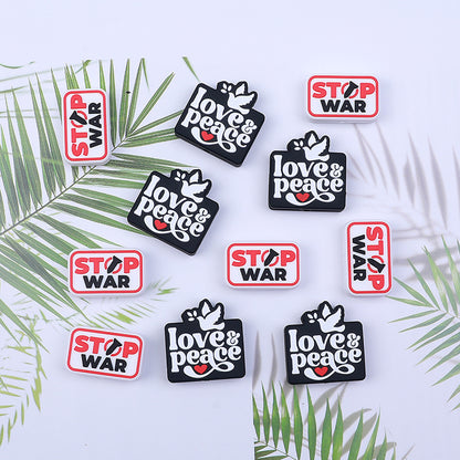 Peace Dove Silicone Beads