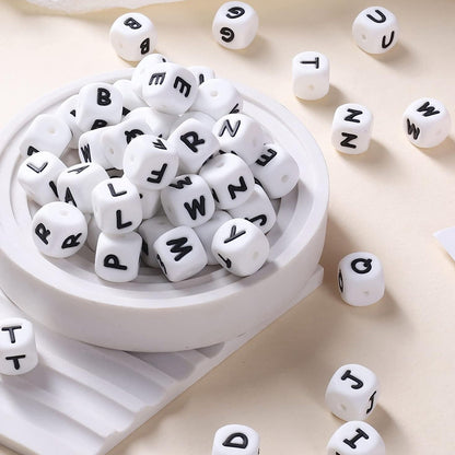 26 English letter silicone beads