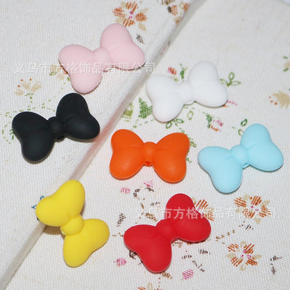 Cartoon bow silicone beads
