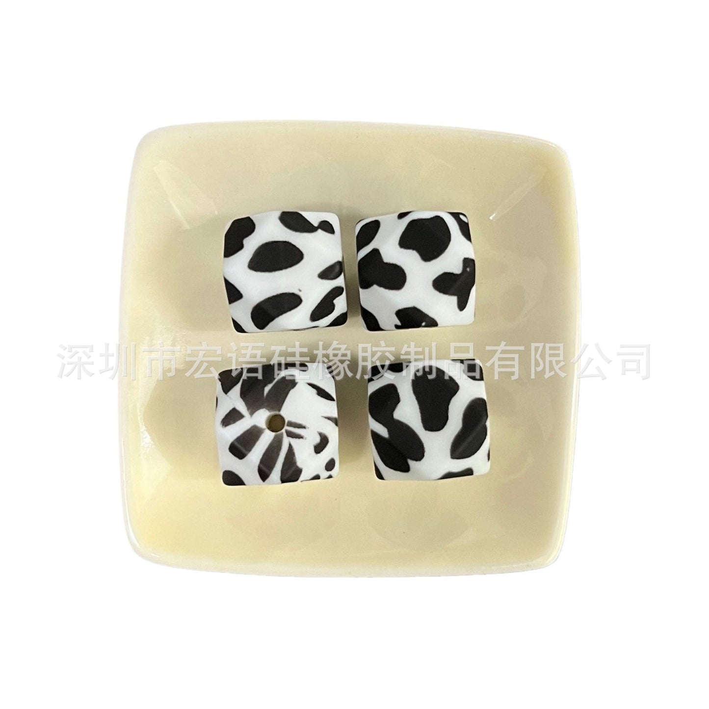 Hexagonal silicone beads