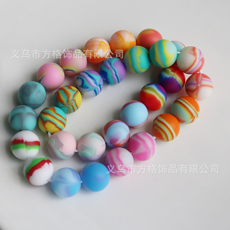 Mixed color silicone beads