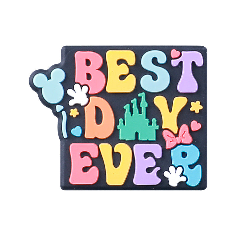 Cartoon letter silicone beads