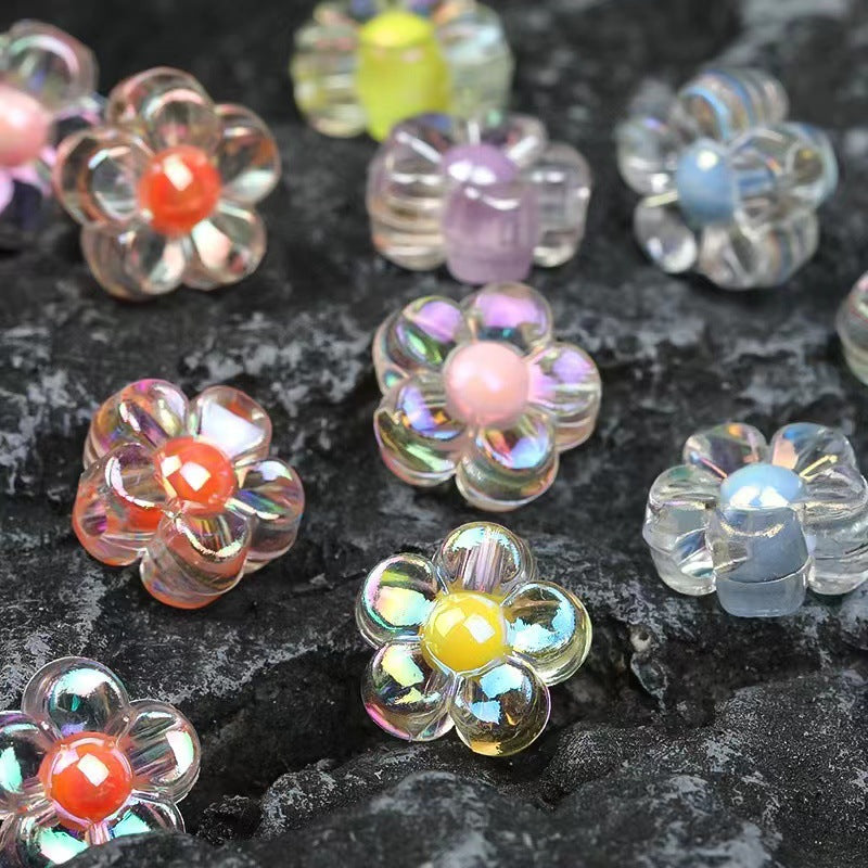 Flower acrylic beads