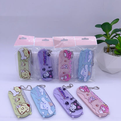 Portable folding comb with mirror