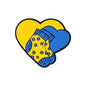 Heart shaped silicone bead cartoon butterfly