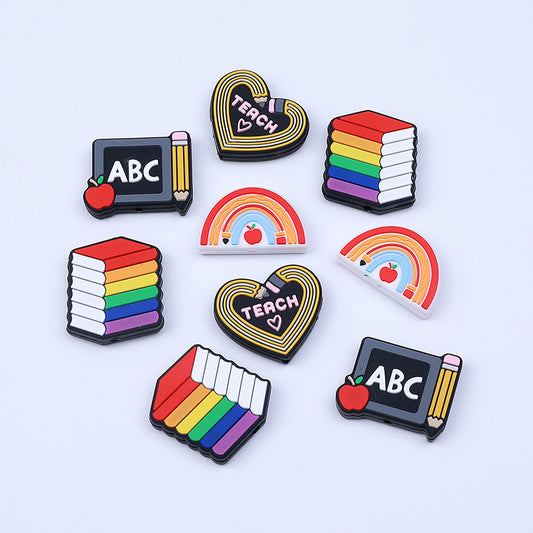 Cartoon Apple Silicone Beads