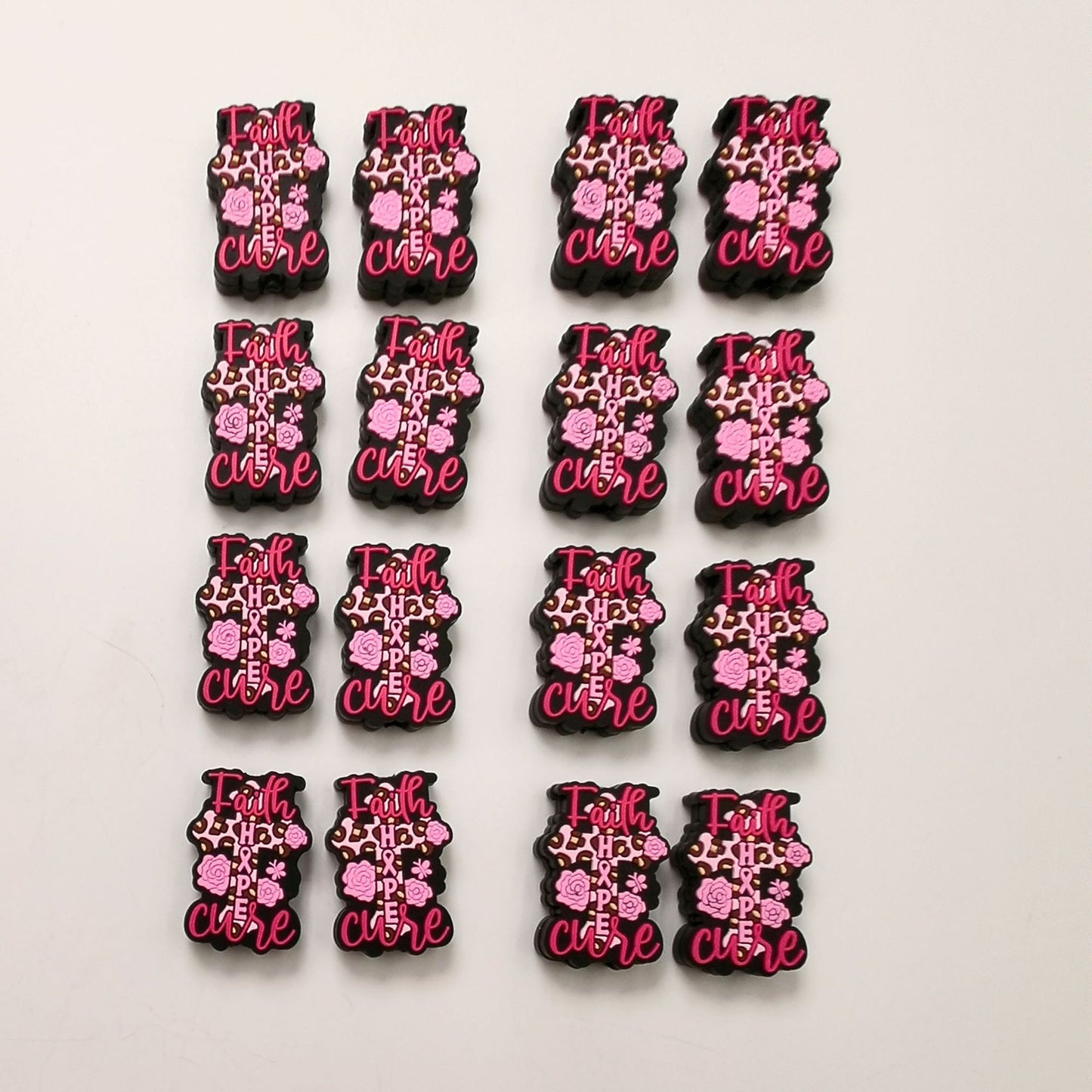 Fancy cross silicone DIY bead