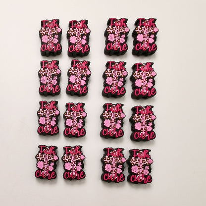 Fancy cross silicone DIY bead