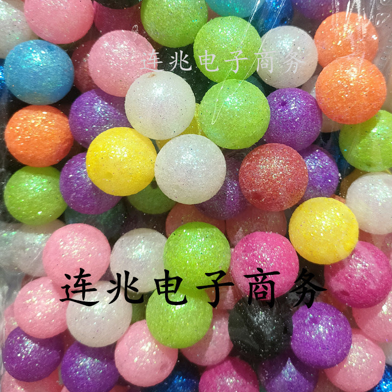 Silver powder beads 20cm