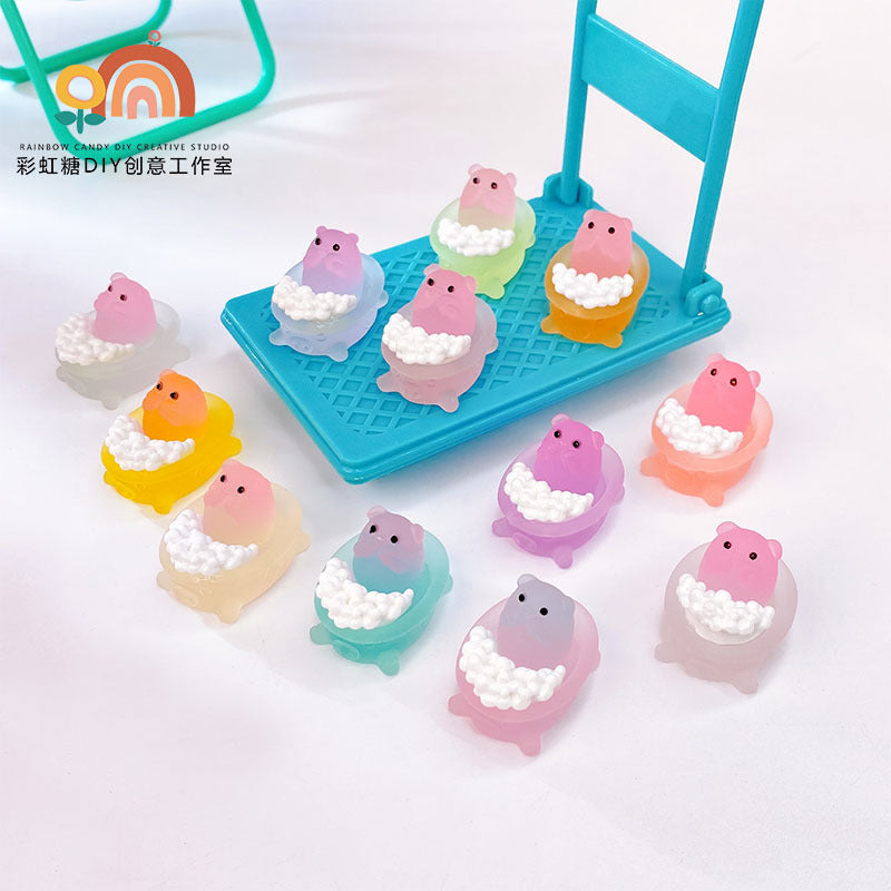 Luminous Bubble Bath Pig DIY Ornament