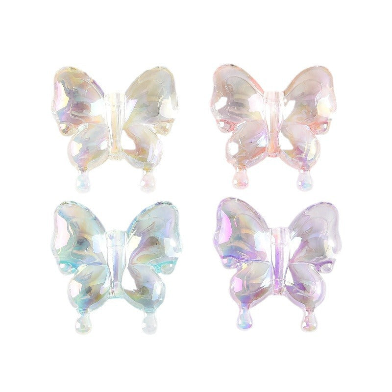 Acrylic two-color transparent colorful butterfly