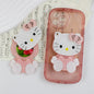 KT cat back sticker phone case