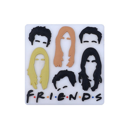 Cartoon letter silicone beads focal