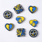 Heart shaped silicone bead cartoon butterfly