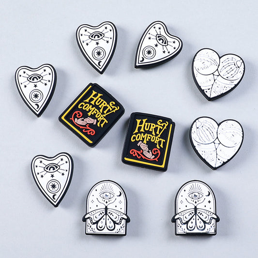Gothic themed silicone beads