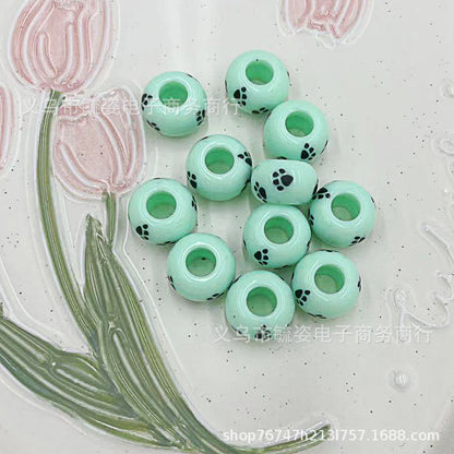 Footprint beads acrylic hollow