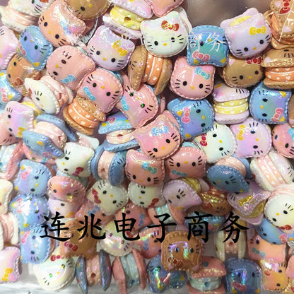 Square cat acrylic beads