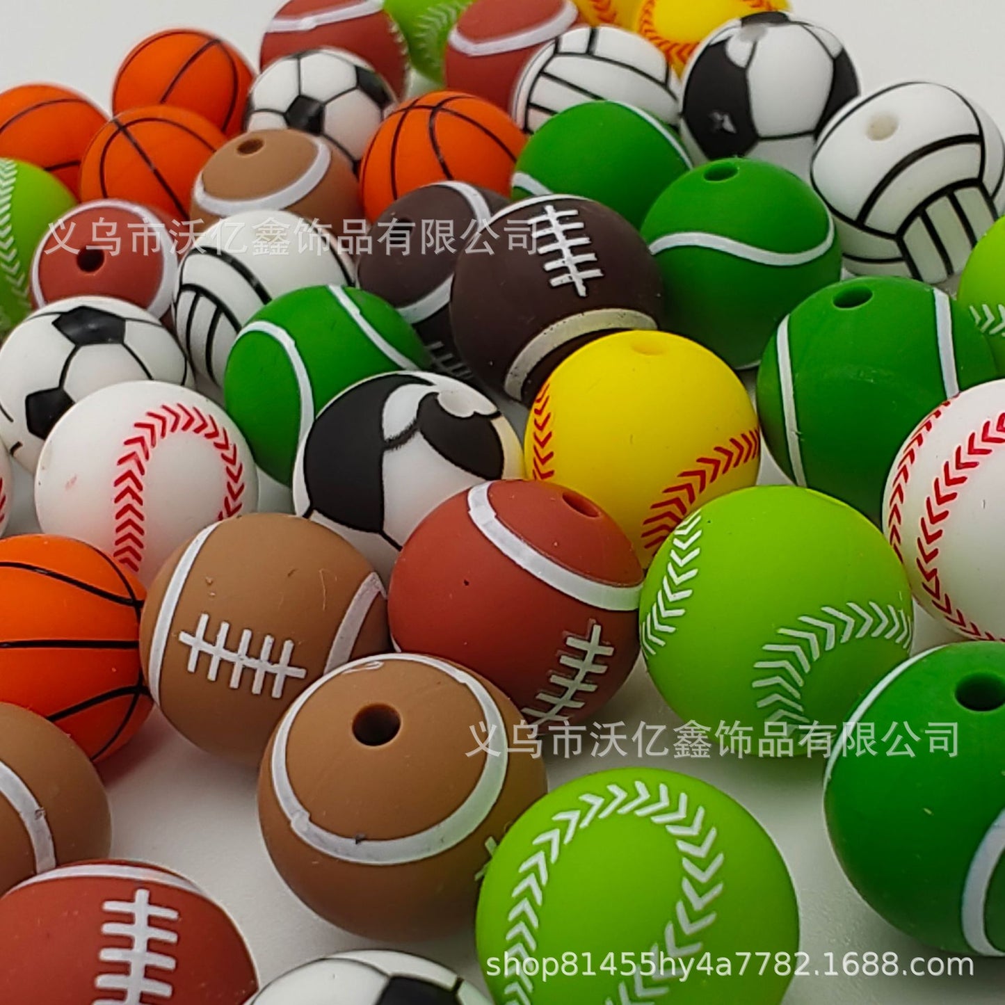 Ball type silicone beads