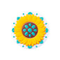 Turquoise daisy silicone beads