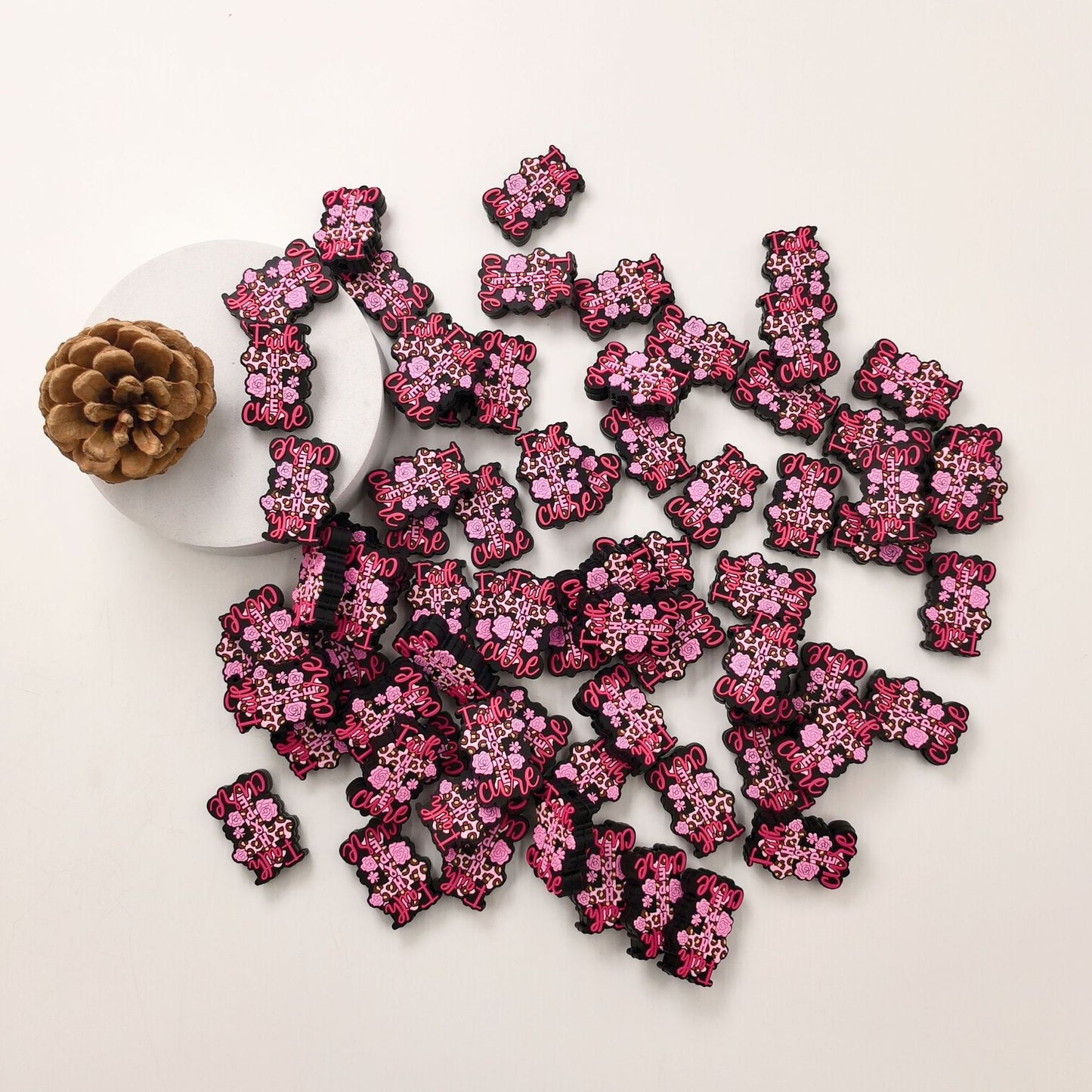 Fancy cross silicone DIY bead