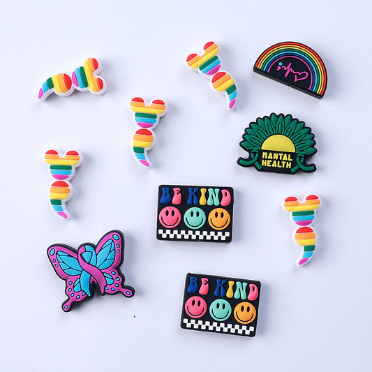 Butterfly silicone beads focal