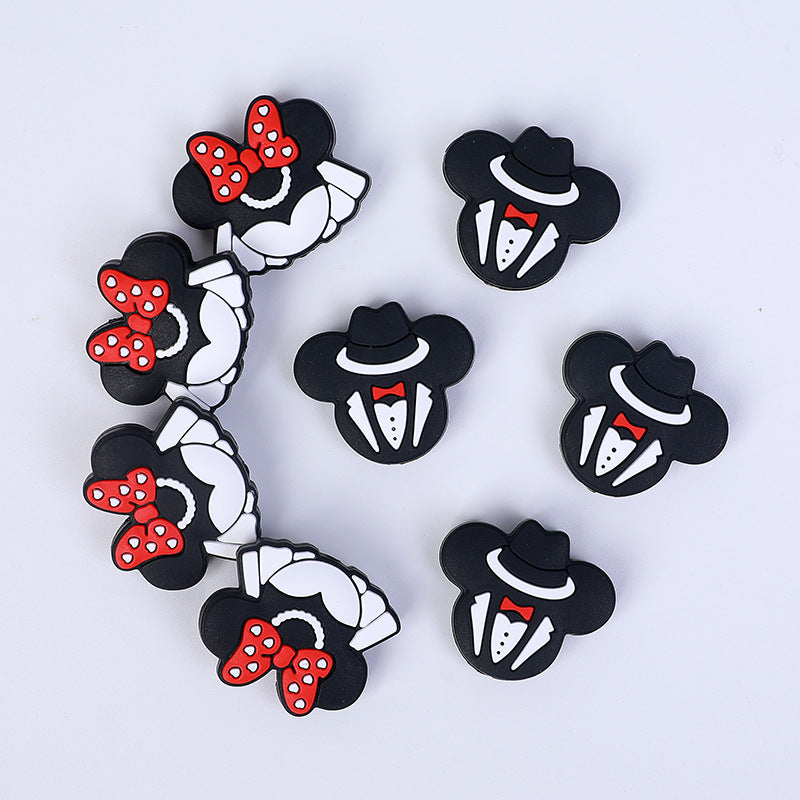 Spot Mickey Silicone Beads focal