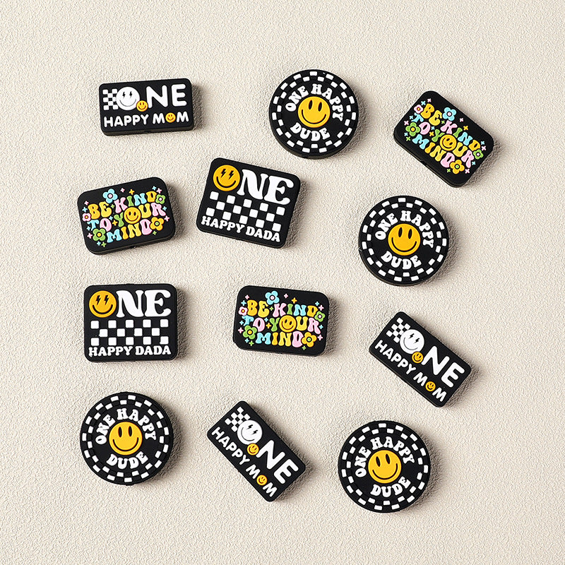 Creative English letter silicone beads