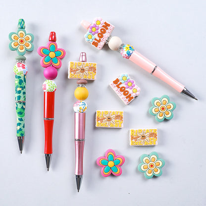 Spot flower tooth silicone beads