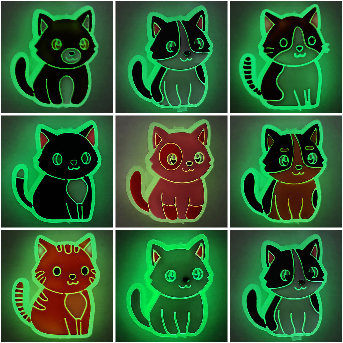 Cat series soft rubber fluorescent focal