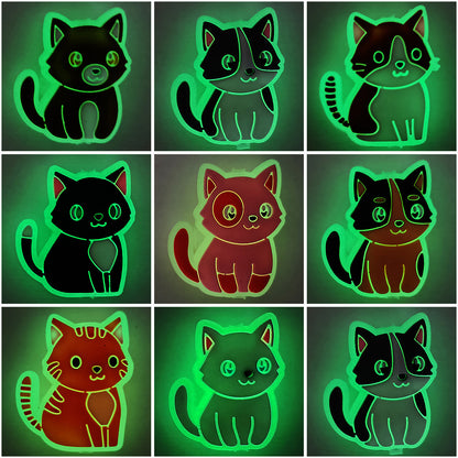 Cat series soft rubber fluorescent focal