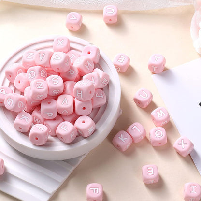 26 English letter silicone beads