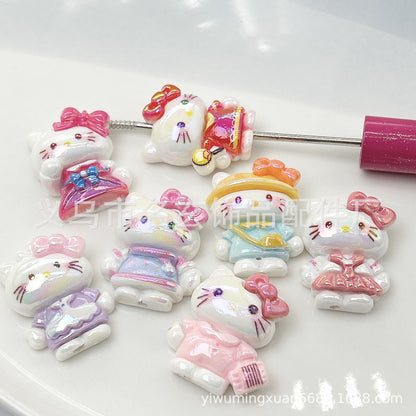 Cute cartoon vertical hole acrylic beads
