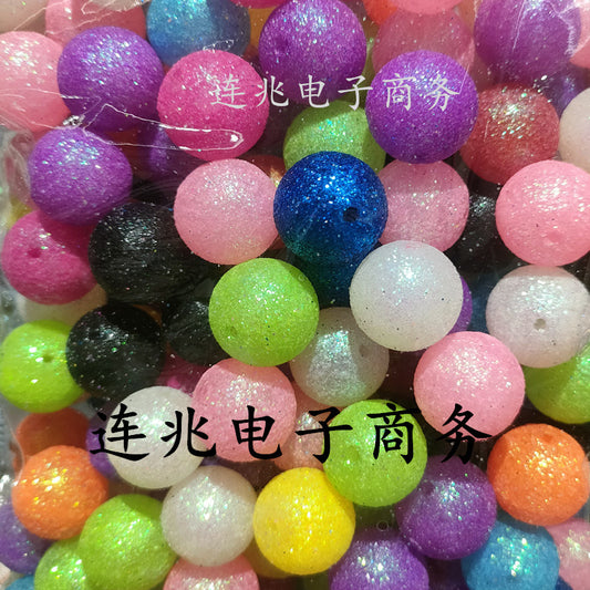 Silver powder beads 20cm