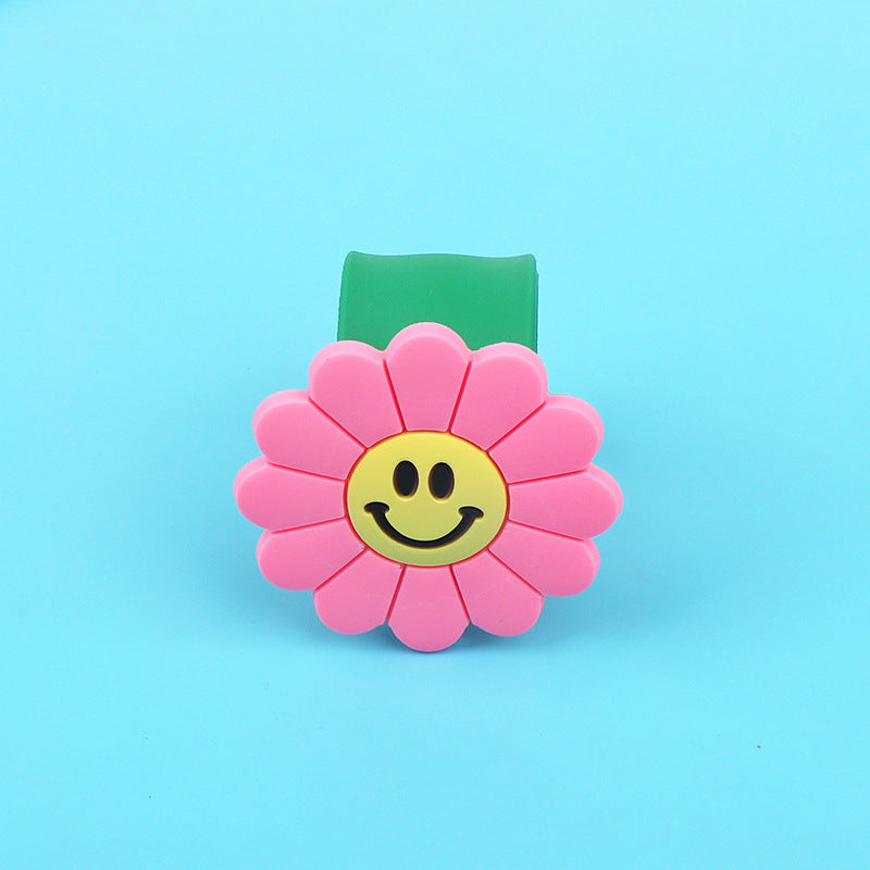 Smiling Sun Flower snap ring