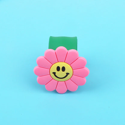 Smiling Sun Flower snap ring