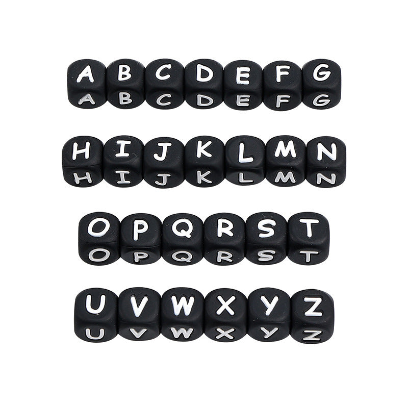 26 English letter silicone beads