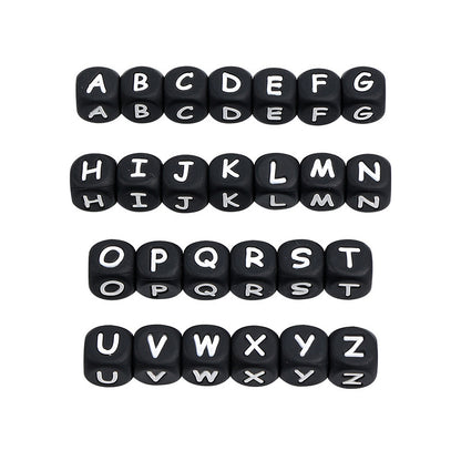 26 English letter silicone beads