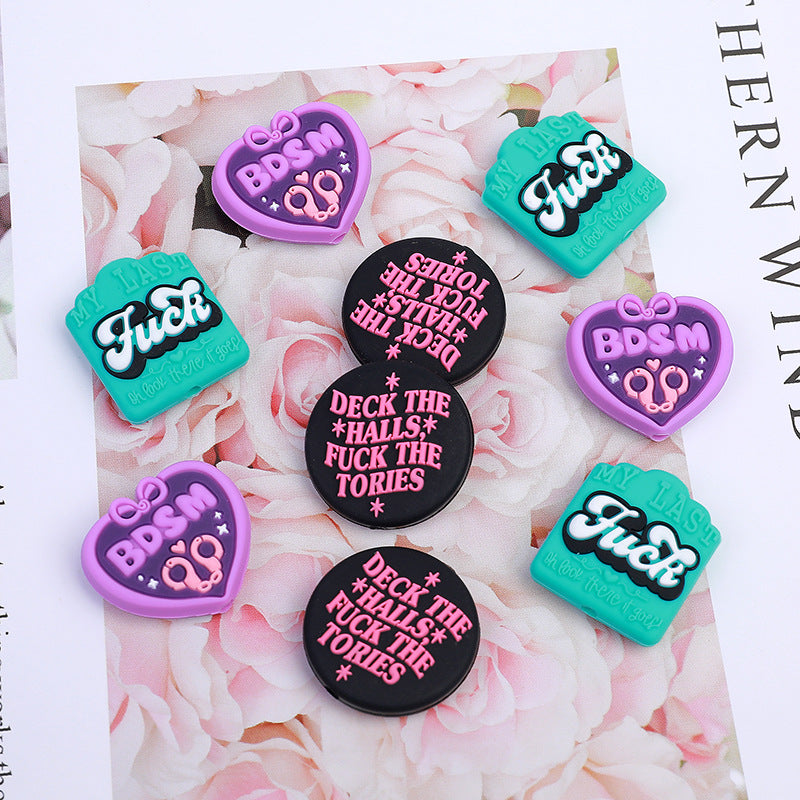 Personalized English silicone beads for the European station