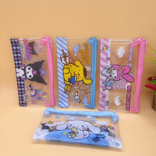 Portable pencil case with student zipper design