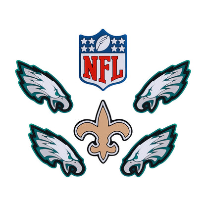 American football team silicone beads