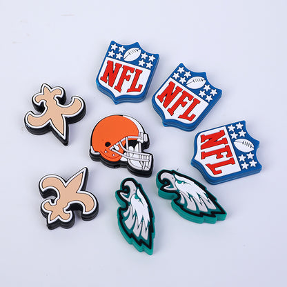 American football team silicone beads